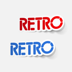realistic design element: retro