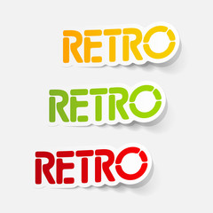 realistic design element: retro