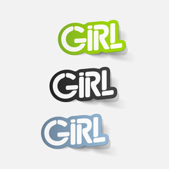 realistic design element: girl