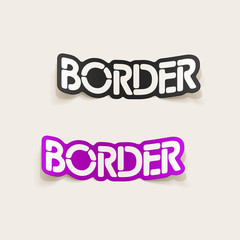 realistic design element: border