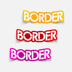 realistic design element: border