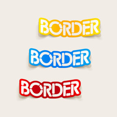 realistic design element: border