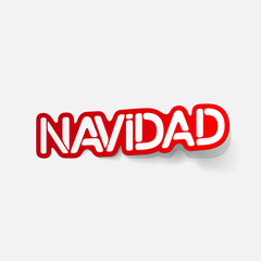Fototapeta premium realistic design element: navidad