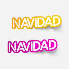 realistic design element: navidad