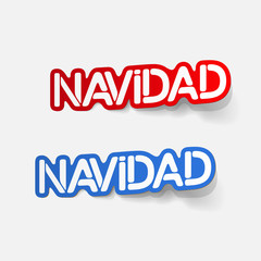 realistic design element: navidad