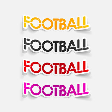realistic design element: football