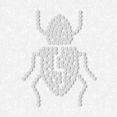 pills concept: beetle, insect
