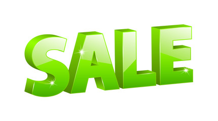 vector 3D sale sign