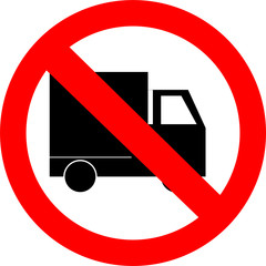 Fototapeta Zakaz auto ciężarowe obraz