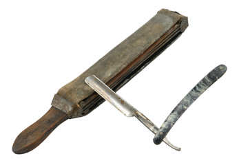 Straight razor and strop
