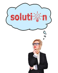 businesswoman thinking