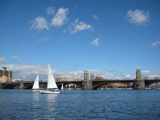 Yachts on Charles River, Boston, Massachusetts