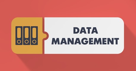 Data Management Concept in Flat Design.