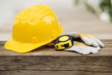 Yellow helmet
