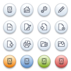 Document contour icons on color buttons.