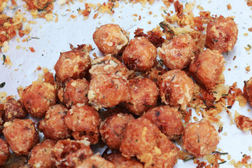 A lot of fried rice balls