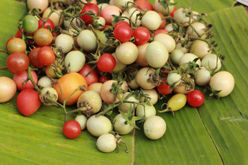 Fresh tomatoes in the market