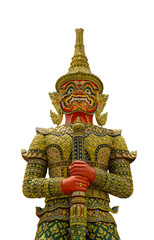 Giant Statue isolate on white.