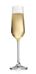 Glass of champagne, isolated on white