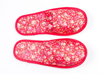 Red House shoes , slippers on isolated white background