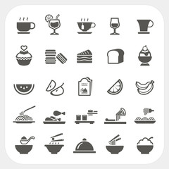 Food and Beverage icons set
