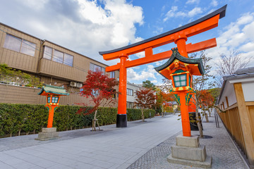 Torii at Fushimi Inari shrine in Kyoto