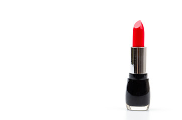 Fototapeta premium lipsticks isolated white background