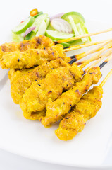 Pork satay thai cuisine food