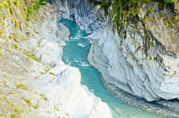 Rocky River in Toroko Gorge in Taiwan