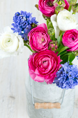 spring bouquet isolated on white