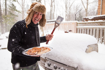 Happy winter griller