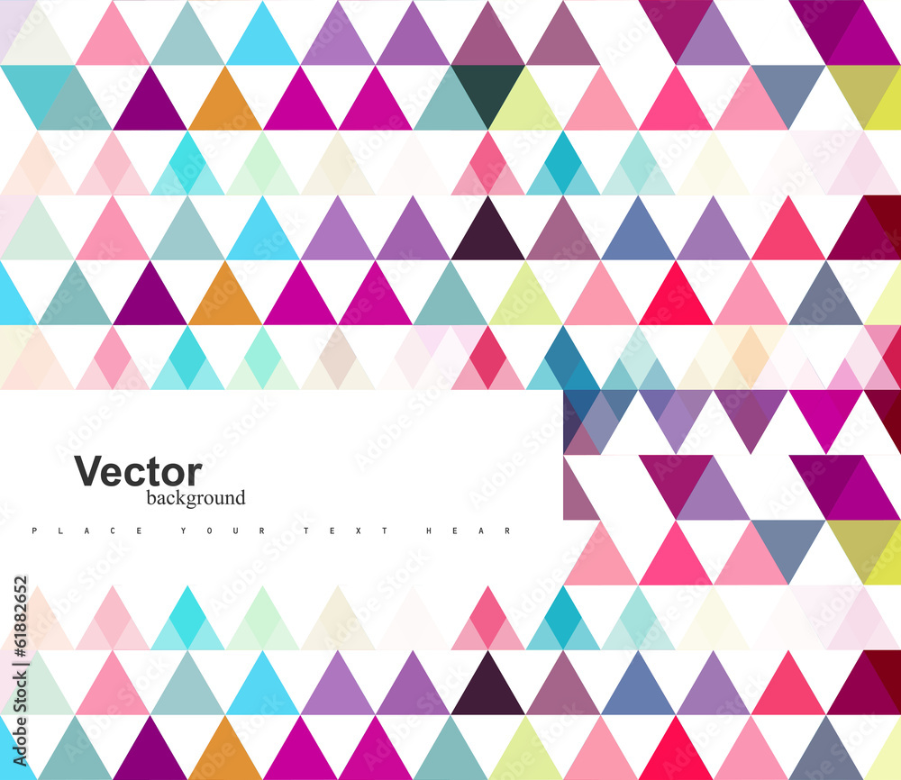 Wall mural vector geometric colorful pattern with mosaic shapes background