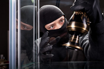 burglar wearing black mask
