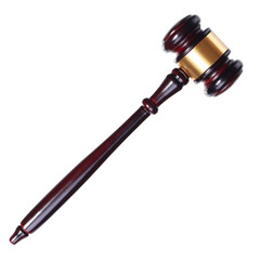 Judges or Auction Gavel isolated on white