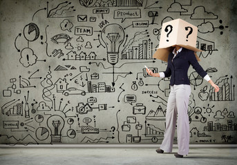Faceless businesswoman