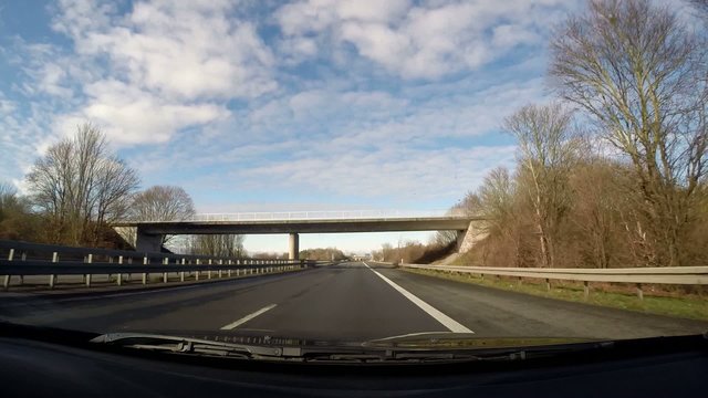 Autofahrt auf Autobahn