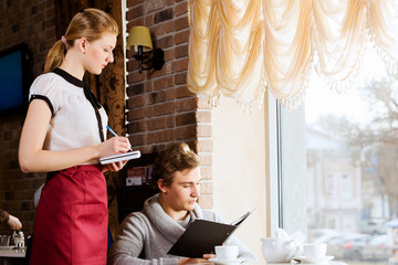 Woman at cafe