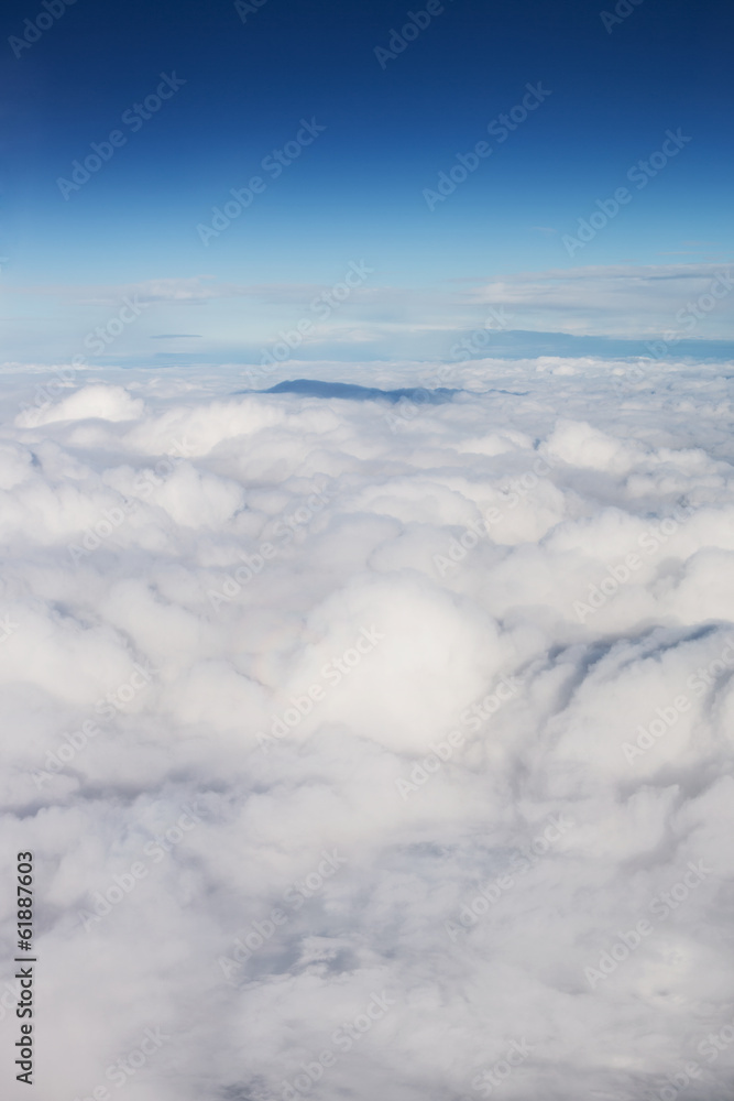 Poster Clouds from the above with copy space