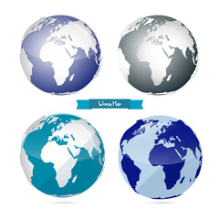 Vector Paper World Map Illustration