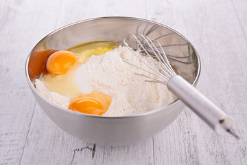 flour and eggs