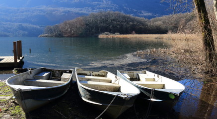 barche al lago di Piano (Val Menaggio)