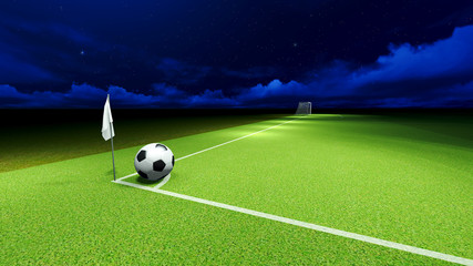 Soccer ball and goal