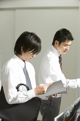 man browsing at convenience store