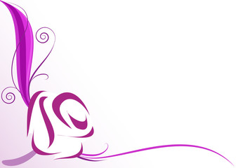 Sfondo decorazione rosa stilizzata