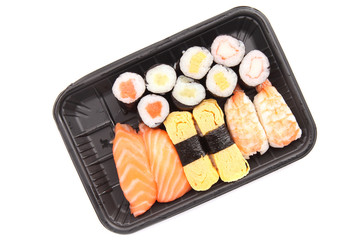 sushi in white background