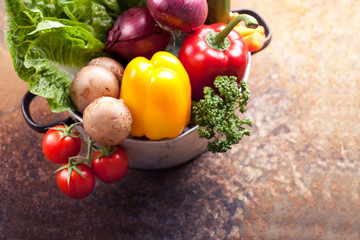 gesunde vegetarische Zutaten - Gemüse