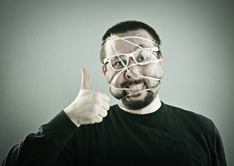 Old-fashioned conceptual portrait