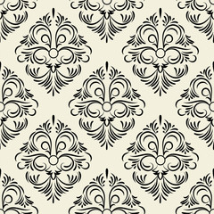 vector seamless backdrop. damask pattern. flower wallpaper