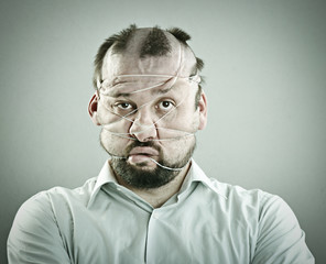 Old-fashioned conceptual portrait