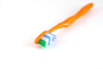 Orange toothbrush